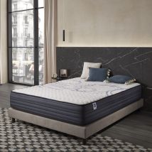 Naturalex - Colchón Perfect Sleep - 180x200 Cm - Viscoelástica Hr, Látex Azul, Hipoalergénico - Confort Firme - 7 Zonas De Confort - Cara Verano/