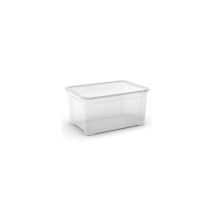 Contenedor Plástico Transparente Con Tapa 55,5x39x28,5