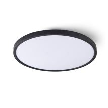 Jandei - Plafonnier Led 48w Cct, Diamètre 60cm, Cadre Noir Plafonnier Led