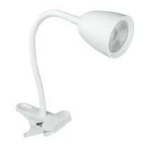 Lampe De Bureau À Pince Bras Flexible Blanche Led 4w
