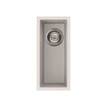 Reginox - Elleci Quadra50 Kitchen Sink Half Bowl White Granite Undermount Waste - White