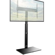 Futura Universal Tv Stand 30 To 75 Inch Tvs, Swivel & Height Adjustable, 40kg Load, Max Vesa 600x400mm, Tempered Glass Base