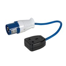 16-A auf 13-A Adapterkabel – H07RN-F-Kabel – 200 mm – 230 V – 50 Hz – 3 x 1,5 mm²