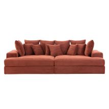 4-sitzer-sofa Aus Terrakottafarbenem Cord Cardiff