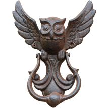 Batacchio Per Porta A Forma Di Gufo, Maniglia Per Porta In Ghisa Vintage, Batacchio Per Porta In Ghisa Con Motivo A Gufo, Decorazione In Stile Antico 
