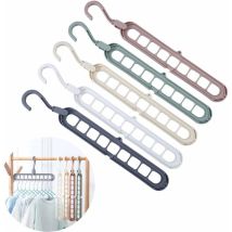 Platzsparender Kleiderbügel, 5-teiliger Mehrfach-kleiderbügel-organizer, Magischer Kleiderbügel, Kleiderbügelhalter Für Den Kleiderschrank