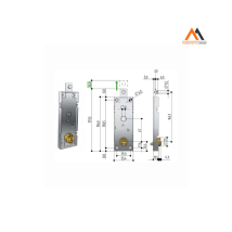 Prefer - Serrure De Porte Basculante Point Haut À Cylindre Rond 5,5mm Pre6551-0710