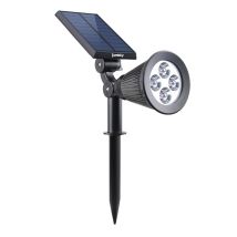 Lumisky Faretto Solare Da Esterno Impermeabile - 4 Led Bianchi - 200 Lm - Testa Orientabile A 90°