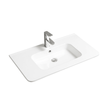 Lavabo Rectangular De Encastre - 80 X 46 Cm - Blanco Brillo - Oris 800