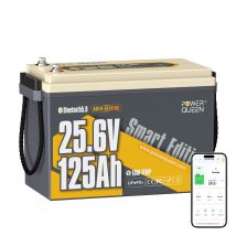 24v125ah Batterie Au Lithium Lifepo4 Bluetooth 3200wh Étanchéité Ip67 Power Queen