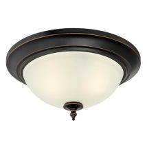 Plafonnier Harwell Bronze Ambré 2 Ampoules