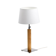 [gebraucht] B-ware Aluminor Quatro Up Tischlampe Eiche Hell Chrom Tischlampe Nachttischlampe E27