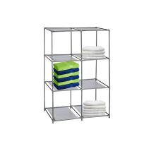 Scaffale Kipit Grigio Metallo Stoffa Plastica 35 X 102 X 68 Cm