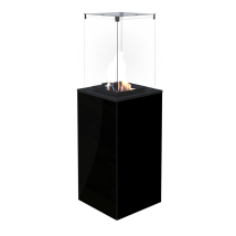 Kratki - Gaskamin Patio Mini Glas Schwarz Manuell Gasheizgerät 4-8,2 Kw