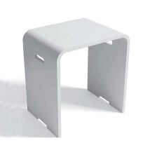 Sgabello Osaka in Solid Surface – 40x27x43CM – Bianco opaco – 12,5 kg – 2 anni di garanzia