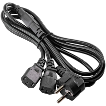 Cable De Alimentación Akyga ''Y'' Ak-pc-04a Divisor Cca Cee 7/7 / 2x Iec C13 1,8 M