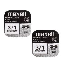2 X Maxell 371 Sr920sw 0% Mercure Oxyde D'Argent Piles De Montre [lot De 2]