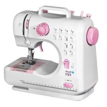 Alucouleur Mini-Nähmaschine – 12 Stiche – Kompakt – Nadeln, Einfädler, Spulen – Kreatives Geschenk für Kinder