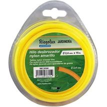 Riegolux 107636 - Filo Per Decespugliatore In Nylon, Rotondo, Giallo, 2,4 Mm X 15 M