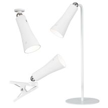 Led Klemmstrahler Tischleuchte Akku Schreibtischlampe Dimmbar Wandleuchte Taschenlampe, Mit Ladekabel, 1,5w 160lm Warmweiß
