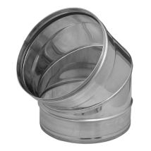 Codo Inox 304 De Pared Simple Sw Dinak 45o 150mm