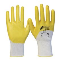 Guantes 03405 Talla 11 Blanco / Amarillo Pes Con Nitrilo En 388 Psa Ii 12 Nitras (por 12)