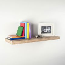Regal Mit Unsichtbarer Befestigung 80x25cm Weißeiche 047692 Home Decor