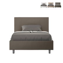 Itamoby - Letto Una Piazza E Mezza Con Rete Imbottito 120x190 Similpelle Cappuccino Adele