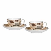 Ritzenhoff & Breker Cappuccino Tassen Set 4er Set Porzellan 220 ml Beige Spülmaschinengeeignet