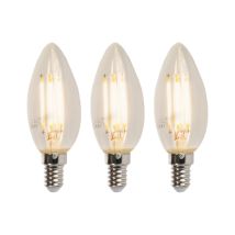 Luedd - Lot De 3 Ampoule Led E14 À Intensité Variable Forme Bougie B35 5w 380lm 2700k