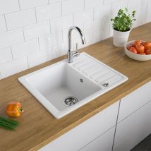 Bergstroem - Lavello , Bianco, 57.5 X 46 Cm Con Asciugatura, Bergström