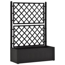 Jardinera Elevada Para Plantas Flores Jardín Enrejado Sistema De Riego Antracita 020001233