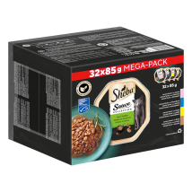 Nassfutter Für Katzen, Sheba Mega Pack Geflügel Und Fisch, Schale 32 X 85 G