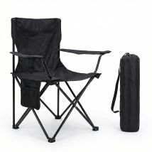 Silla Plegable Camping Negro 80x48x49cm