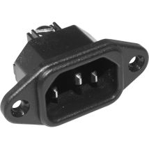 Kb - K & B 42r014122 Connettore Iec 42r Spina Verticale Tot Poli: 2 + Pe 10 A Nero 1 Pz.