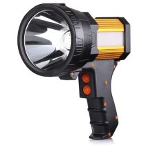 Zolginah Linterna Led Ultra Potente Usb Recargable 15000 Lúmenes 10000mah Con Luz Lateral Linterna Impermeable De Alta Potencia (negro) [clase De 
