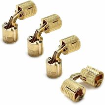 4 Pcs Charnière Boite, Charnières Cylindriques, Laiton Caché Dissimulé Charnière Invisible Tonneau Charnière Pour Diy Boîte À Bijoux Main Artisanat Or