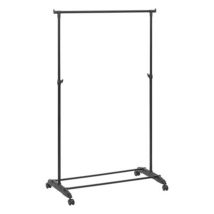 Ausziehbarer Teleskop-Kleiderständer auf Rollen – verstellbare Höhe 110-160 cm – Länge 80 cm – modernes Design für Schlafzimmer und Büros