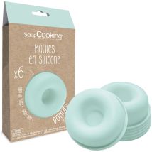 Scrapcooking 2913 - Set Di 6 Stampi Per Donuts - Ciambelle In Silicone – Ciambelle E Babas – Kit Pasticceria Forme 3d Per Torte – Stampi Singoli 