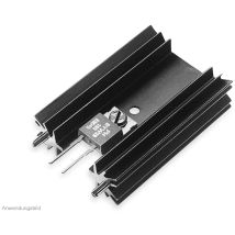 Fischer Elektronik Kühlkörper, Sk 104 38,1 Sts, Leiterkartenkühlkörper , Schwarz, Aluminium