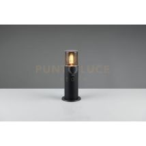 Hoosic Palo Da Esterno Antracite Con Diffusori Fume' Ip44 H. 30cm 1 Luce Attacco E27