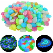 200pcs Colorful Luminous Stones Pebbles Luminous Pebbles Luminous Pebbles Fluorescent Pebbles For Aquarium Garden Kids Room Decoration (mixed Color)