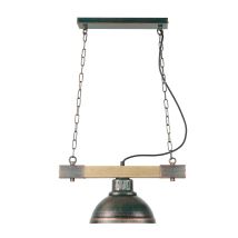 Licht-erlebnisse - Pendelleuchte In Kupfer Antik Holz E27 Metall Vintage Design Wohnzimmer