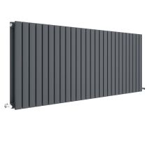 Hudson Reed Sloane Double Designer Horizontal Radiator 600mm H X 1572mm W - Anthracite