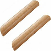 Set Von 10 Holzmöbelgriffen Fächerform Bohrung 160 Mm