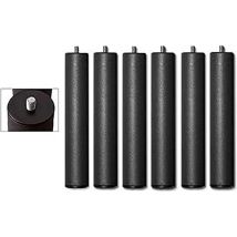 Duérmete Online Set Di 6 Gambe A Rete E Base Imbottita Cilindriche Filettate Da 27 Cm, Grigio, 27cm