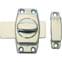 Cerrojo pasador cromado 09700 – 60 x 32 mm – Fácil instalación – Refuerza seguridad en puertas y ventanas