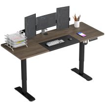 Vinsetto - Electric Standing Desk, 140 X 70cm Height Adjustable Sit Stand Desk With 4 Memory Smart Panel, Stand Up Desk For Home Office Black