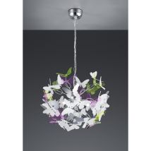 Reality Leuchten - Mariposa Suspensión 4xg9 Cromo Multicolor Mariposas Ø50 Cm Trio Iluminación