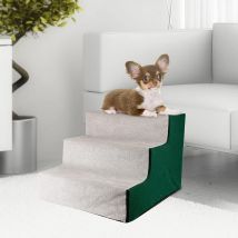 Scaletta Per Cani - Scaletta Verde Per Animali Domestici, Scaletta Per Gatti, Facile Da Installare Con Rivestimento In Peluche Lavabile Per Divano/